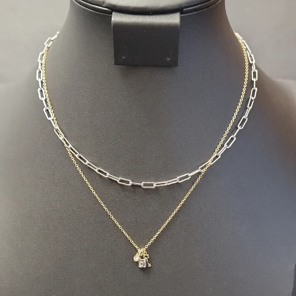 Coach Gold and Silver Charm Necklace No. CV278 Firm on Price - Picture 2 of 5